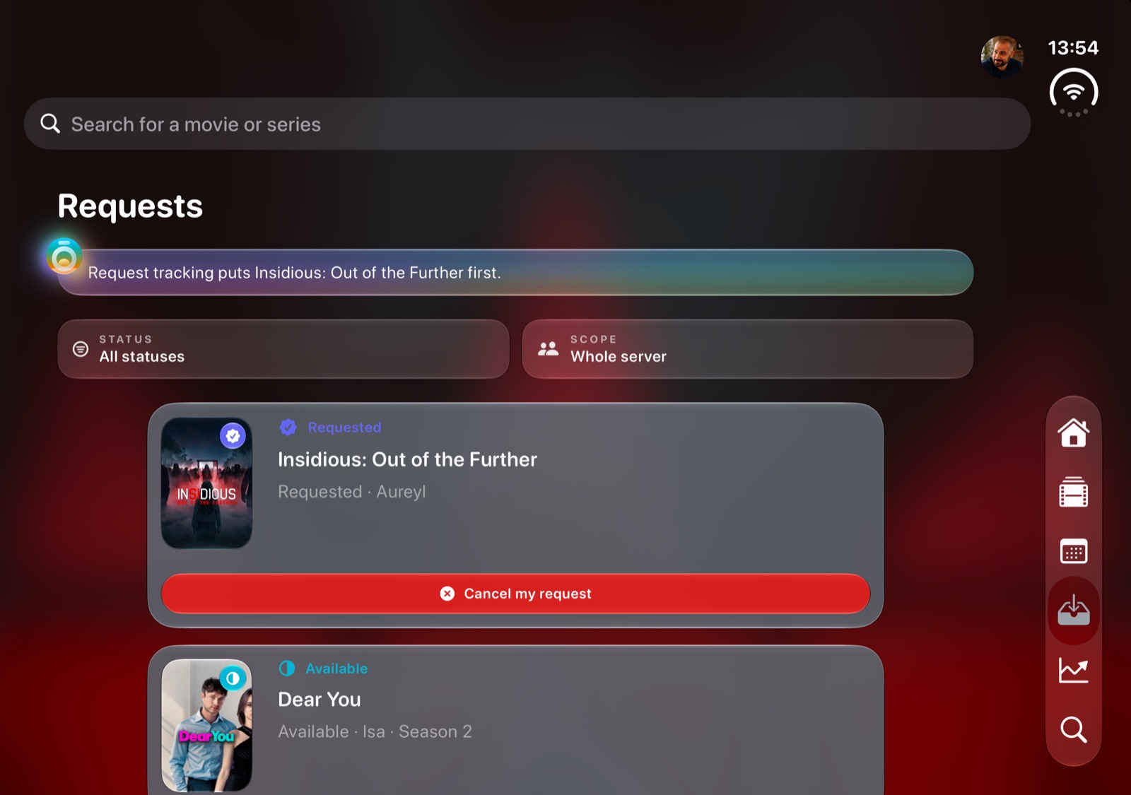 Request tracking on iPhone Duo